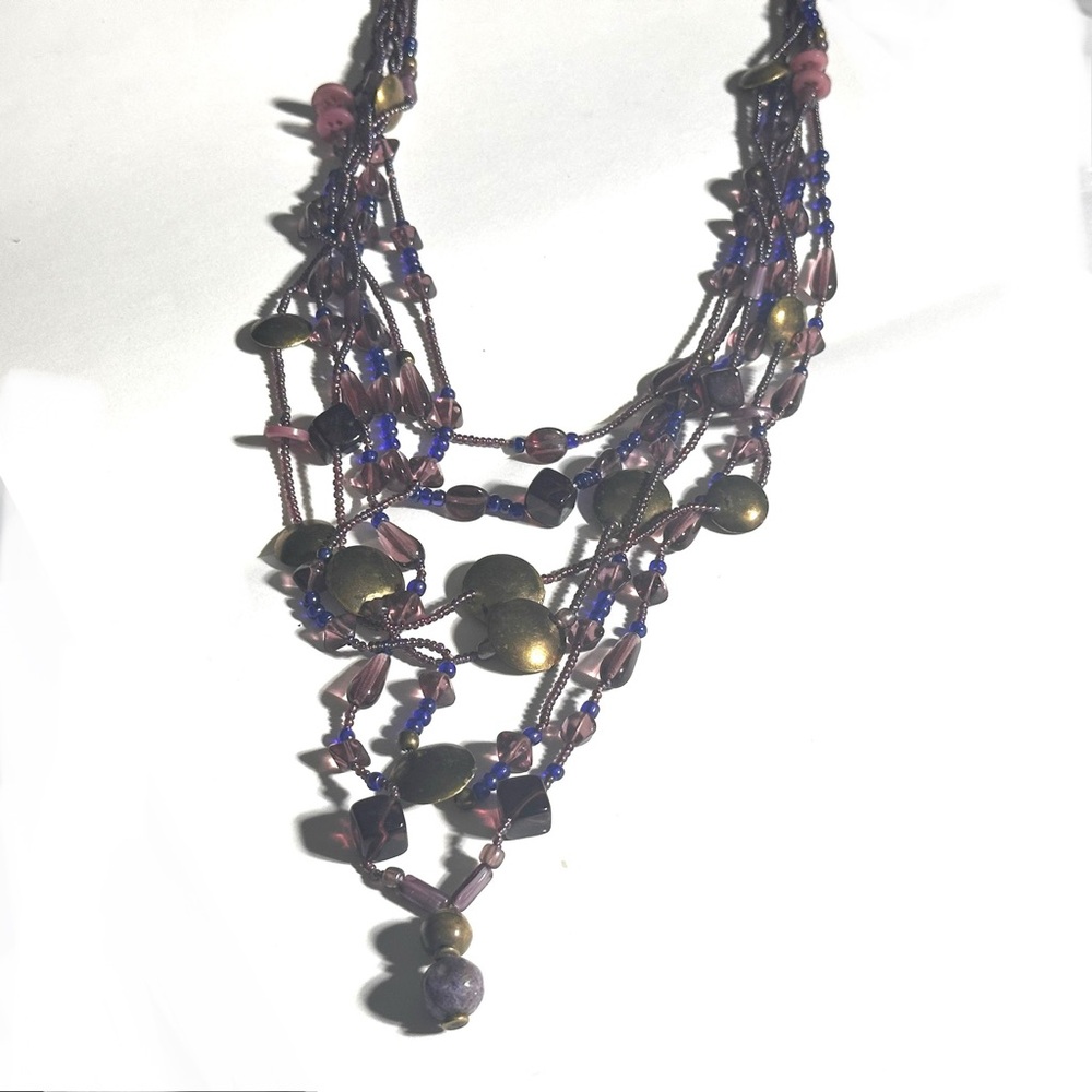 Dramatic Whimsigoth Statement Necklace Layered Be… - image 4